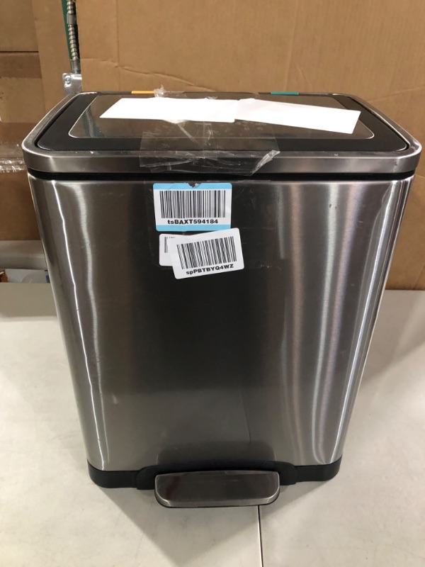 Photo 2 of Amazon Basics 30L Dual Bin Soft-Close Trash can