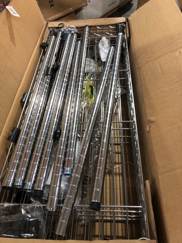 Photo 1 of 4-Shelf Shelving Unit - Chrome