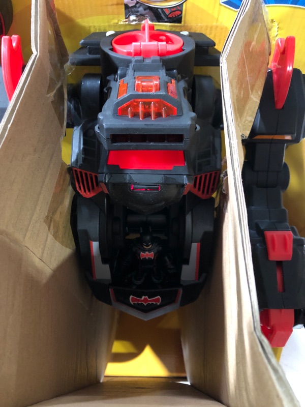 Photo 4 of Fisher-Price Imaginext DC Super Friends, R/C Transforming Batbot Red Batbot