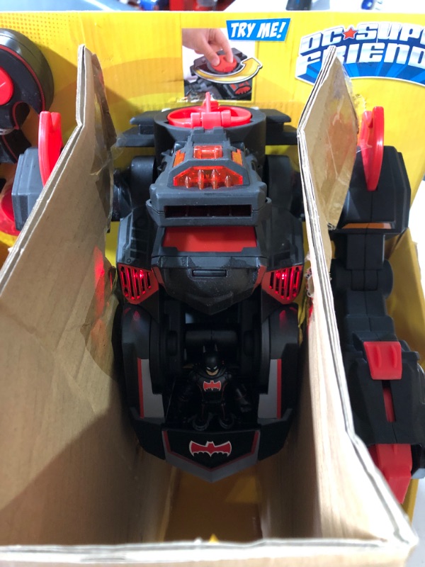 Photo 5 of Fisher-Price Imaginext DC Super Friends, R/C Transforming Batbot Red Batbot