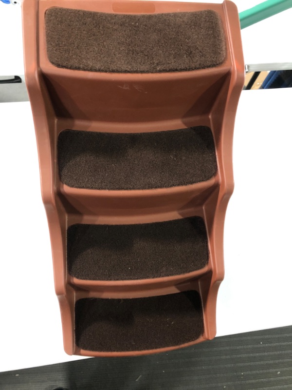 Photo 4 of Amazon Basics Non Slip Pet Stairs for Dogs and Cats 4-Step Cocoa