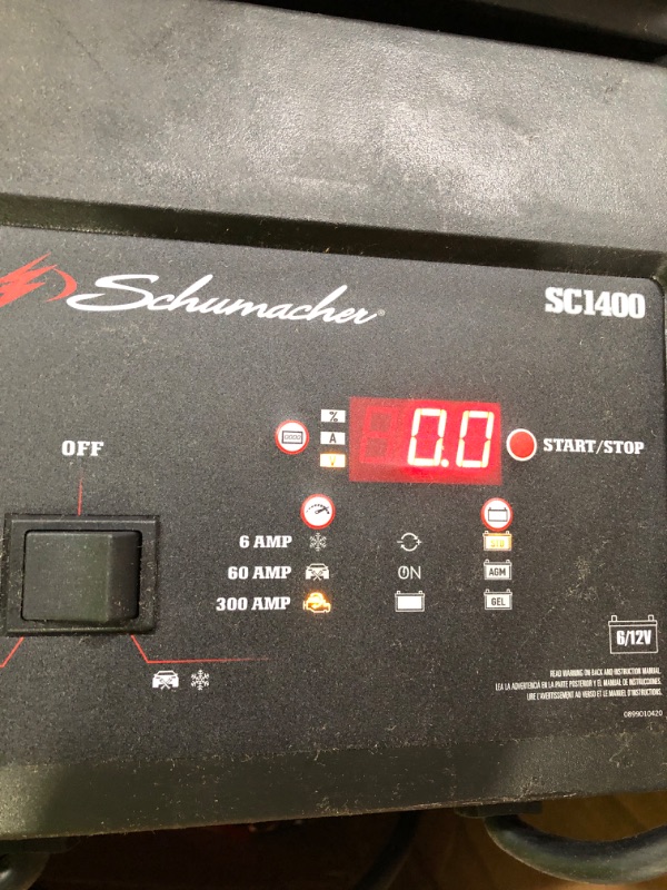 Photo 2 of Schumacher SC1400 Battery Charger and Engine Starter – 200 Amp/300 Amp,