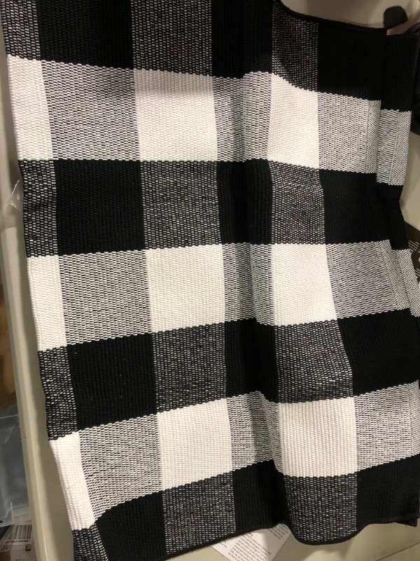 Photo 2 of 2 of LILI REY Buffalo Plaid Runner Rug