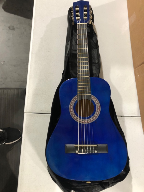 Photo 1 of 30" Wood Guitar with Case and Accessories for Beginners (Blue) Right Handed Blue