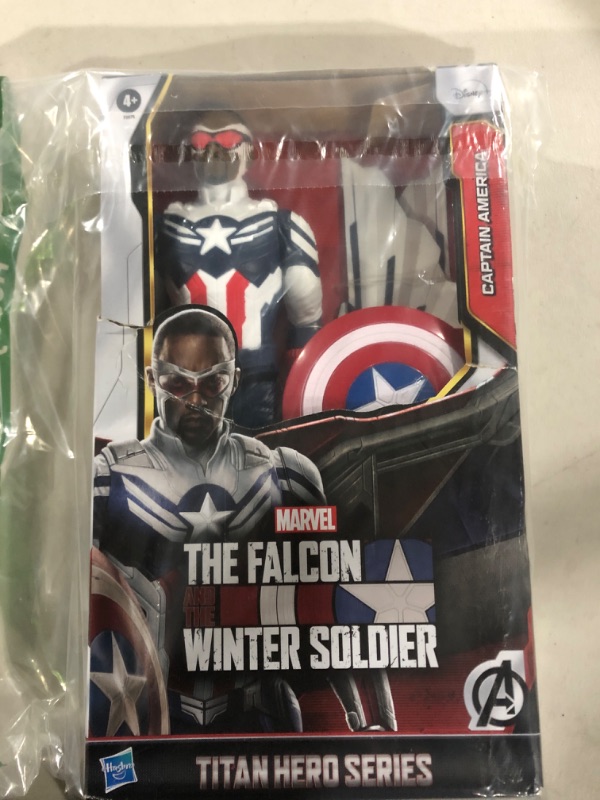 Photo 2 of Avengers Marvel Studios Titan Hero Series Captain America Action Figure, 12-Inch Toy, Includes Wings, for Kids Ages 4 and Up