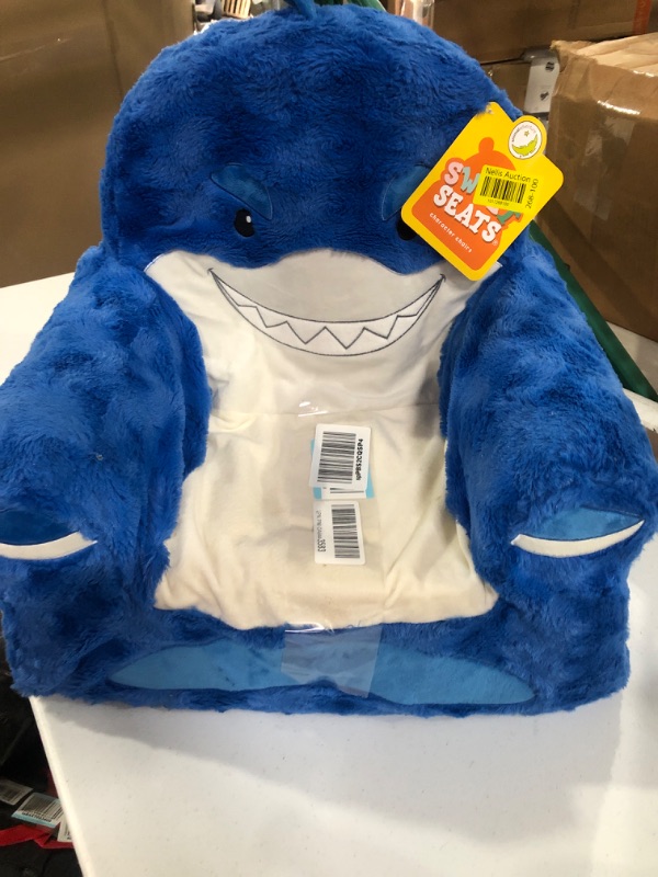 Photo 2 of Animal Adventure Blue Shark Soft Plush Children's Chair, Sweet Seats