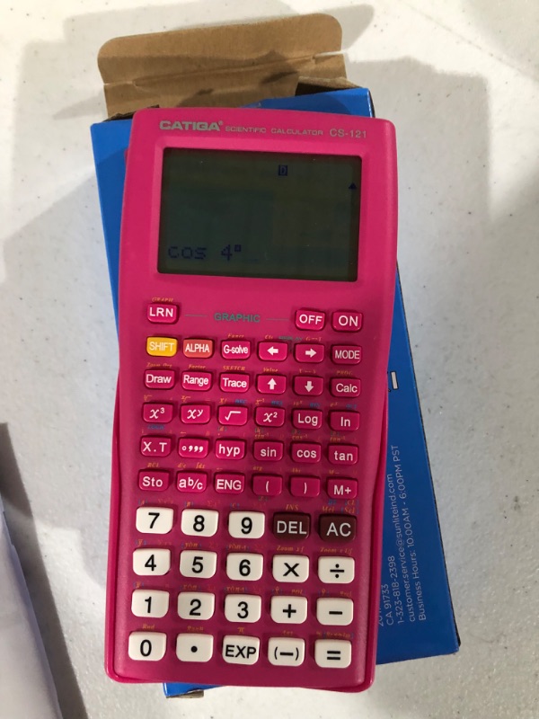 Photo 2 of Scientific Calculator with Graphic Functions - Multiple Modes with Intuitive Interface - Perfect for Beginner and Advanced Courses, High School or College Pink