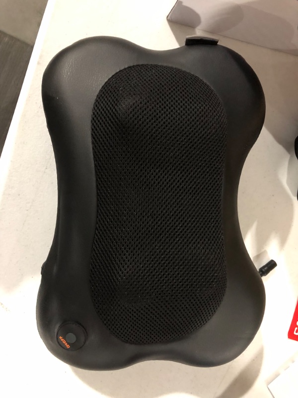 Photo 2 of Zyllion Shiatsu Back and Neck Massager - 3D Kneading Deep Tissue Massage Pillow with Heat for Muscle Pain Relief, Chairs and Cars - Black (ZMA-13-BK)
