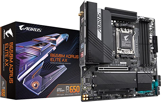 Photo 2 of B650M AORUS Elite AX gaming motherboard