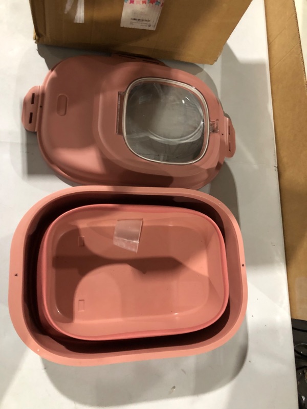 Photo 2 of 50 Lbs Pink Food Storage Container, Large Sealed Grain Container 