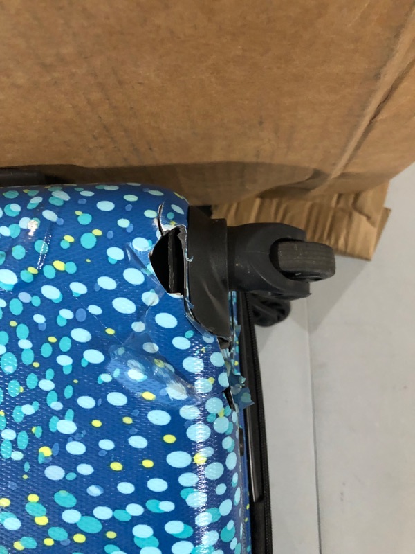 Photo 4 of American Tourister Moonlight Hardside Expandable Luggage, Blue Dots