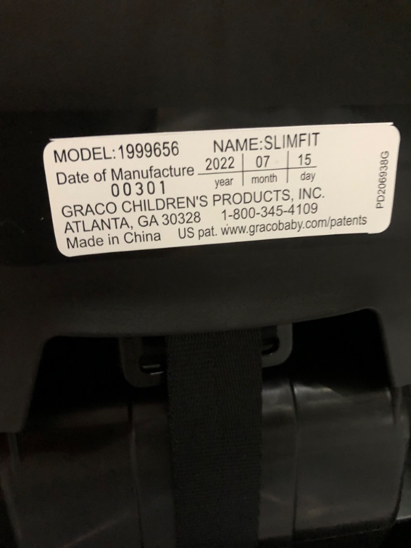 Photo 2 of Graco SlimFit 3 in 1 Car Seat, Slim & Comfy, Annabelle