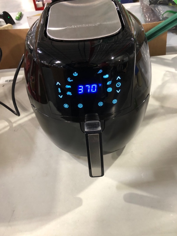 Photo 2 of 8-in-1 5.8 Qt. Black Electric Air Fryer with Recipe Book