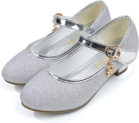 Photo 1 of ALPHELIGANCE Shoes Girls Sparkle Mary Jane Low Heel Shoes.