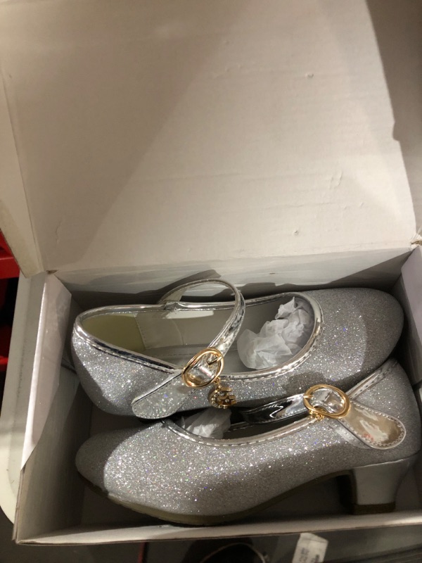 Photo 1 of ALPHELIGANCE Shoes Girls Sparkle Mary Jane Low Heel Shoes.
