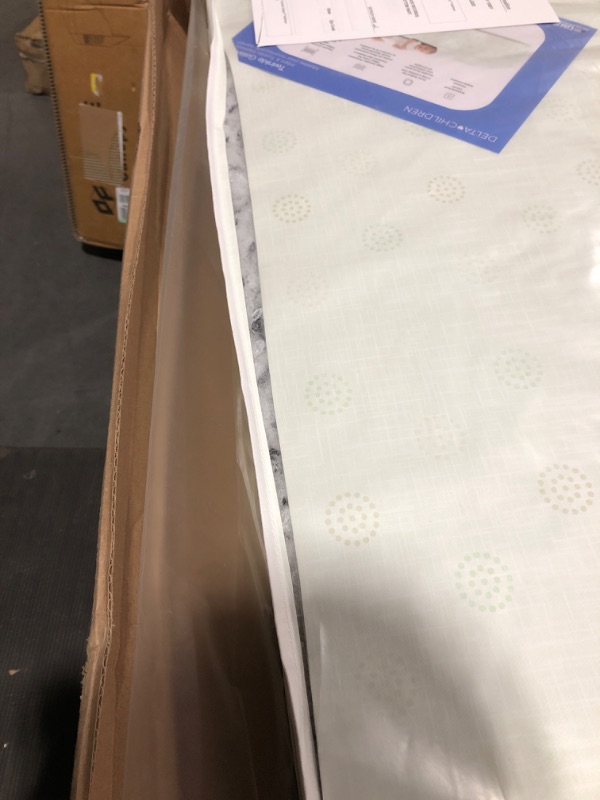 Photo 3 of Delta Children Twinkle Galaxy Dual Sided Crib and Toddler Mattress - Premium Sustainably Sourced Fiber Core - Waterproof - GREENGUARD Gold Certified (Non-Toxic) - 7 Year Warranty - Made in USA