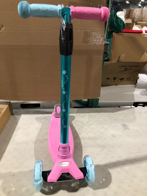 Photo 2 of 3 Wheel Scooter for Kids, with Light Up Wheels Pink