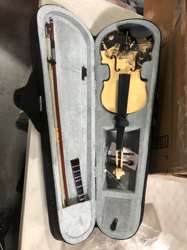 Photo 2 of Aliyes Distinctive Artistic Violin Set Designed for Beginners/Students/Kids with Hard Case,Bow,Rosin,Extra Strings (1/2 size) SIZE 1/2