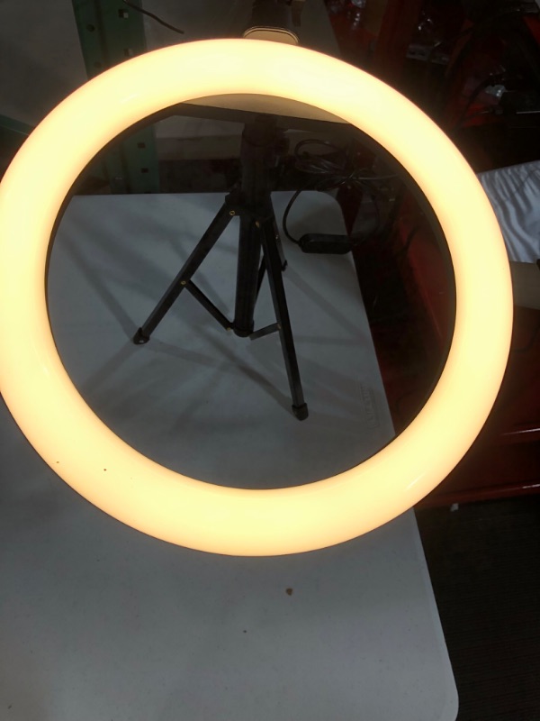 Photo 2 of ?????? 13" Selfie Ring Light with Stand and Phone Holder, 63" Tripod for iPhone with Ring Light for YouTube/Tiktok, LED Ringlight for Make Up/ Zoom Meeting/Photography, Ring Lights for Vlogs Ordinary