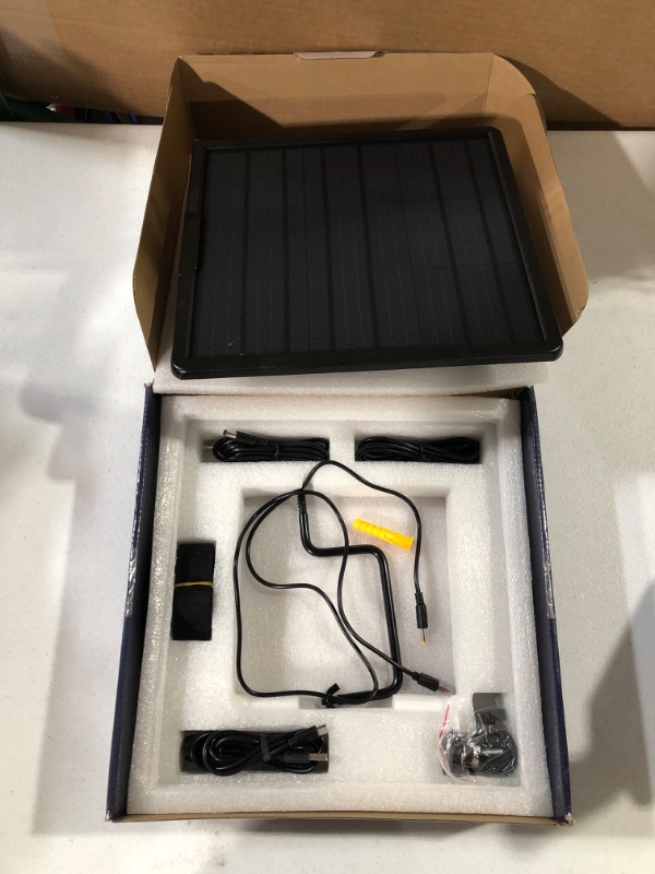 Photo 2 of Trail Camera Solar Panel Kit Support 6/9/12V and Output 20W USB-C Fast Charging