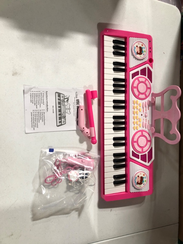 Photo 2 of BAOLI 49 Keys Kids Piano Keyboard with Microphone, Multifunctional Portable Electronic Piano Educational Musical Instrument Toy