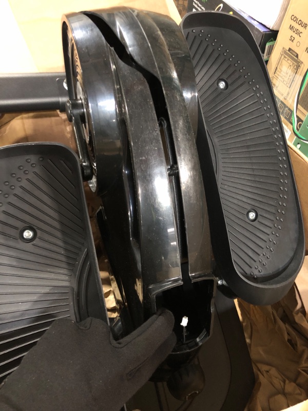 Photo 2 of * PARTS * YYFITT Under Desk Elliptical Machine, Seated Pedal Exerciser with Silent Magnetic Resistance, 2-in-1 Elliptical Trainer with Big Display and Oversized Adjustable Pedals Black *DAMAGED*