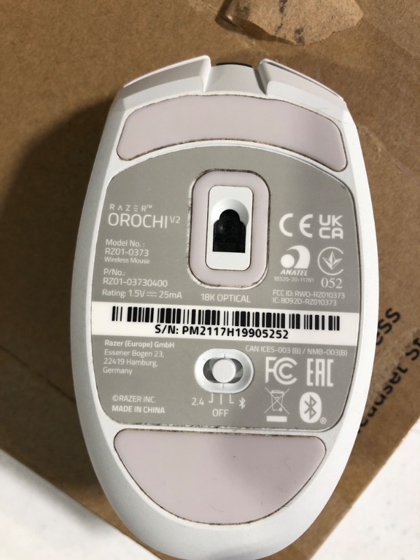 Photo 1 of *SEE NOTES* Razer Orochi V2 Mobile Wireless Gaming Mouse: Ultra Lightweight - 2 Wireless Modes - Up to 950hrs Battery Life - Mechanical Mouse Switches - 5G Advanced 18K DPI Optical Sensor - White
