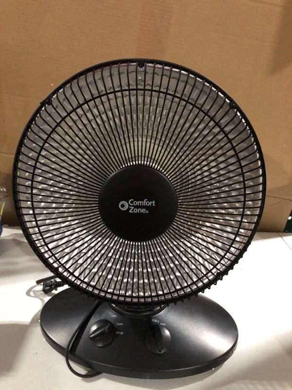 Photo 2 of [PARTS] Comfort Zone 700/1000-Watt Oscillating Space Heater , Black