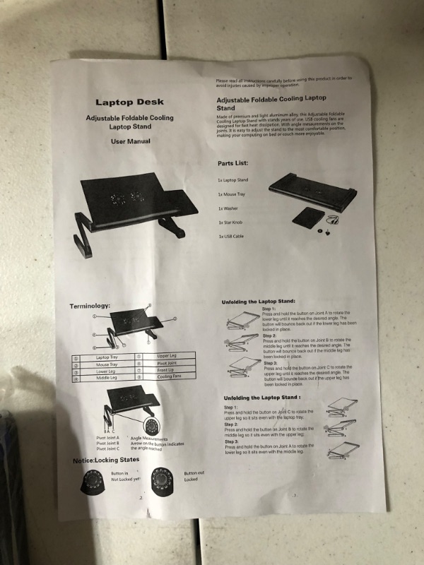 Photo 3 of Adjustable Laptop Table