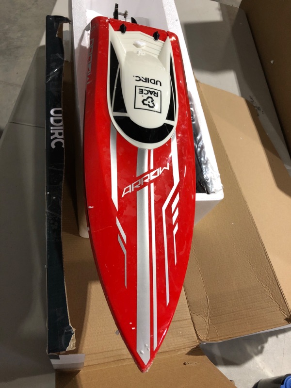 Photo 4 of Cheerwing RC Racing Boat Large Brushless Remote Control Boat 30mph High Speed for Adults Kids Red