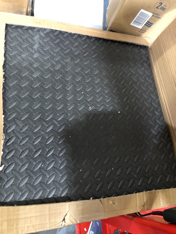 Photo 2 of Amazon Basics Foam Interlocking Exercise Gym Floor Mat Tiles - 