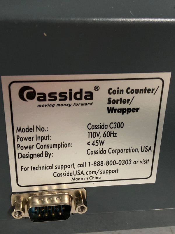 Photo 3 of Cassida C300 Professional USD Coin Counter, Sorter and Wrapper/Roller