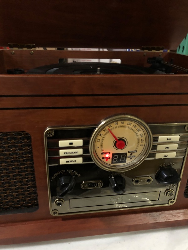 Photo 3 of Victrola Nostalgic 6-in-1 Bluetooth Record Player & Multimedia Center with Built-in Speakers