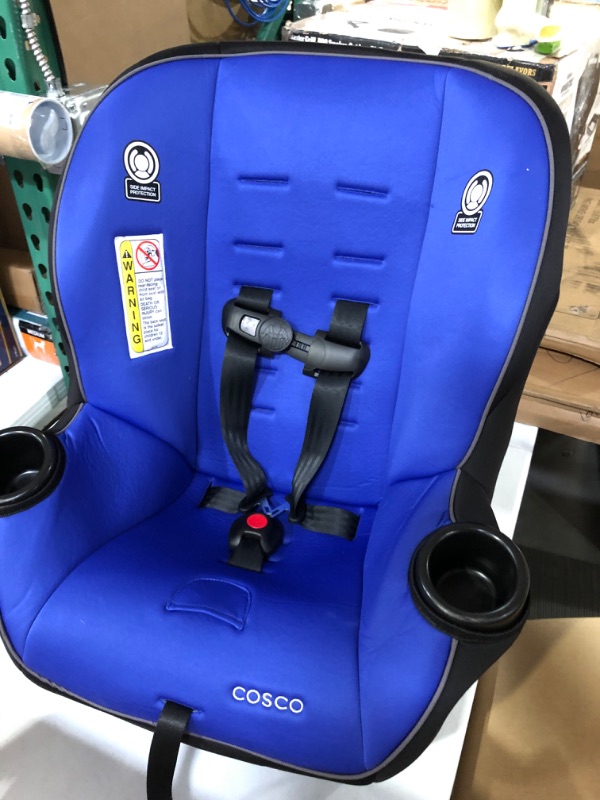 Photo 2 of Cosco Onlook 2-in-1 Convertible Car Seat, Rear-Facing 5-40 pounds and Forward-Facing 22-40 pounds and up to 43 inches, Vibrant Blue