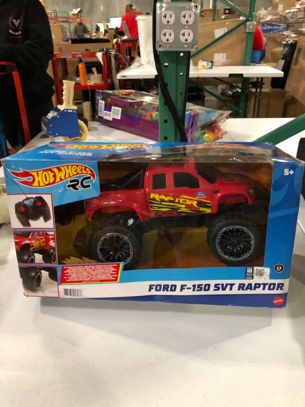 Photo 2 of ?Hot Wheels Remote Control Truck, Red Ford F-150 RC Vehicle With Full-Function Remote Control, Large Wheels & High-Performance Engine, 2.4 GHz With Range of 65 Feet HW FORD TRUCK RC