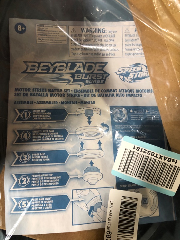 Photo 3 of BEYBLADE Burst Surge Speedstorm Motor Strike Battle Set -- Battle Game playset with Motorized Stadium, 2 Battling Top Toys and 2 Launchers