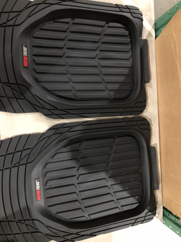 Photo 3 of Motor Trend - MT-923-BK 923-BK Black FlexTough Contour Liners-Deep Dish Heavy Duty Rubber Floor Mats