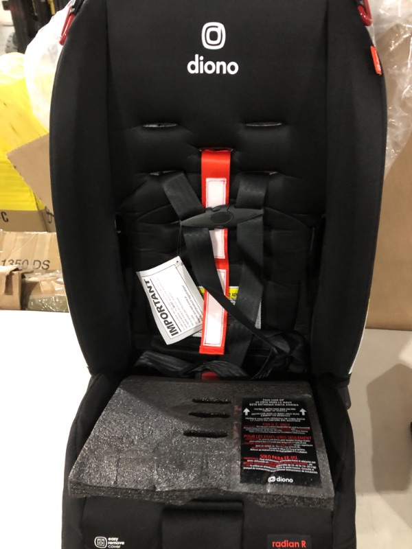 Photo 2 of Diono Radian 3R, 3-in-1 Convertible Car Seat, Rear Facing & Forward Facing, 1 Car Seat, Slim Fit 3 Across, Black 