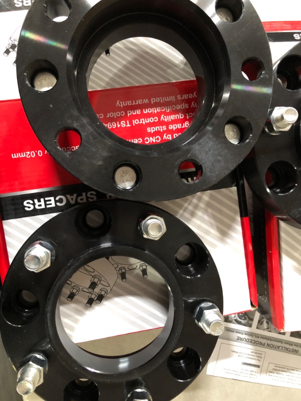 Photo 1 of FLYCLE 1.5 inch 5x150 Hub Centric Wheel Spacer for 2007-2021 Tundra, 4 PCS Wheel Spacers 5x150 with 14x1.5 Studs 110mm Bore Compatible with 2008-2022 Sequoia, 1998-2007 LX470, 2008-2021 LX570 4PCS 5x150