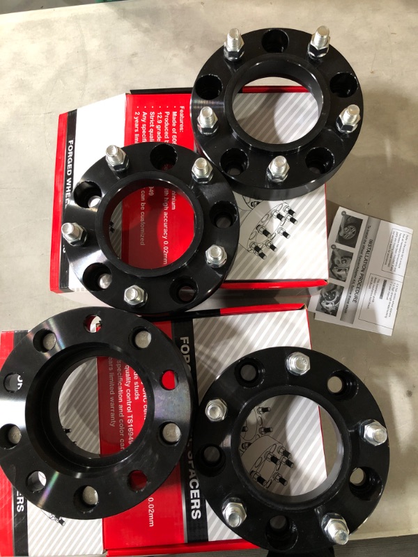 Photo 2 of FLYCLE 1.5 inch 5x150 Hub Centric Wheel Spacer for 2007-2021 Tundra, 4 PCS Wheel Spacers 5x150 with 14x1.5 Studs 110mm Bore Compatible with 2008-2022 Sequoia, 1998-2007 LX470, 2008-2021 LX570 4PCS 5x150