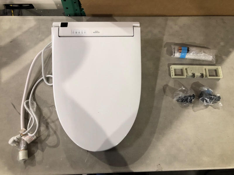 Photo 2 of **USED/SEE NOTES*** TOTO SW3074#01 WASHLET C2 Electronic Bidet Toilet Seat with PREMIST and EWATER+ Wand Cleaning, Elongated, Cotton White