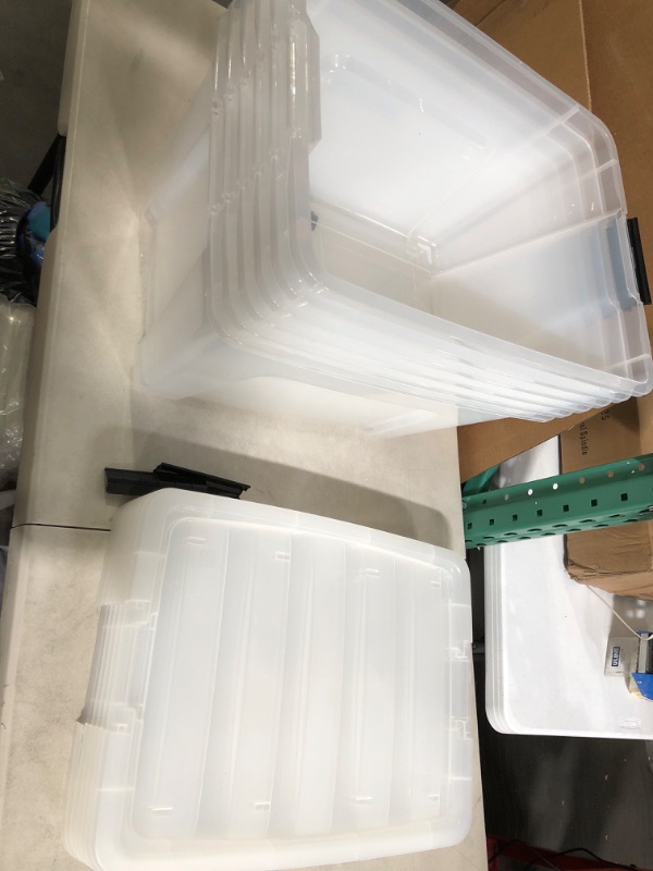 Photo 1 of **See notes**IRIS USA 53 Qt. Plastic Storage Bin Tote Organizing Container 6 Pack