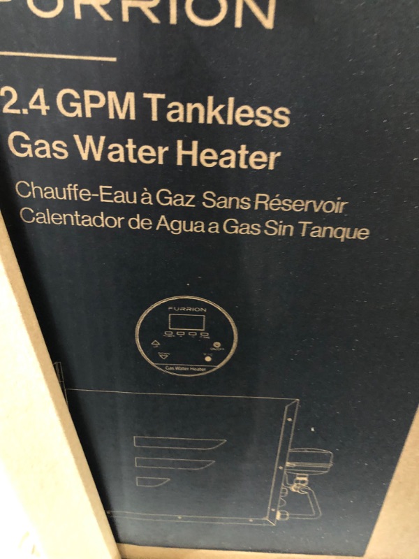 Photo 3 of Furrion 2.4GPM Tankless RV Gas Water Heater with White 16.14” x 16.14” Door 
