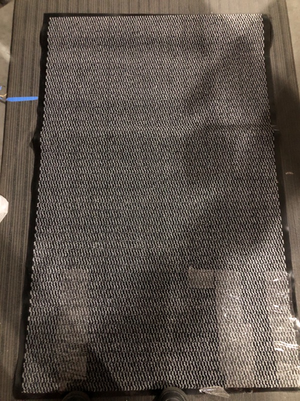 Photo 2 of 2' x 4' Black and Grey Entry rug (Unknown Manufacturer