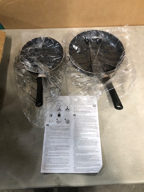 Photo 1 of Amazon Basics 3-Piece Non-Stick Frying Pan Set
