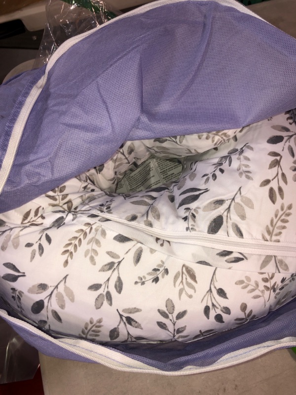 Photo 3 of  Nursing Pillow and Positioner—Original | Gray Taupe Watercolor Leaves 