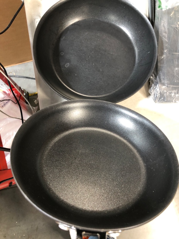 Photo 2 of 
Anolon SmartStack Hard-Anodized Nesting Skillet Set, 2-Piece, Black