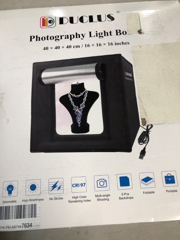 Photo 2 of  Light Box Photography, 16x16 inch Portable Photo Studio Box with 160 LED Dimmable Lights