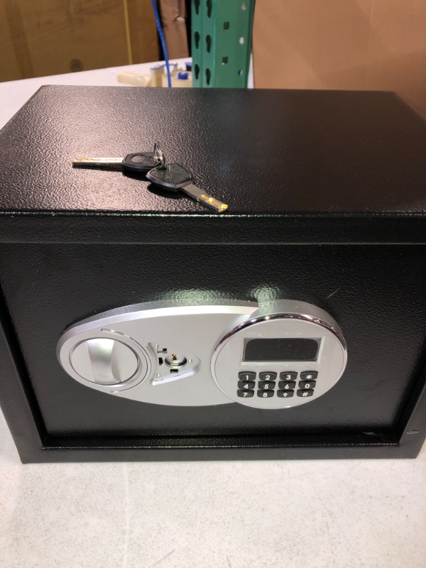 Photo 1 of  Fingerprint Safe Box 0.85 Cubic Feet Fireproof Waterproof Safe Box -Black