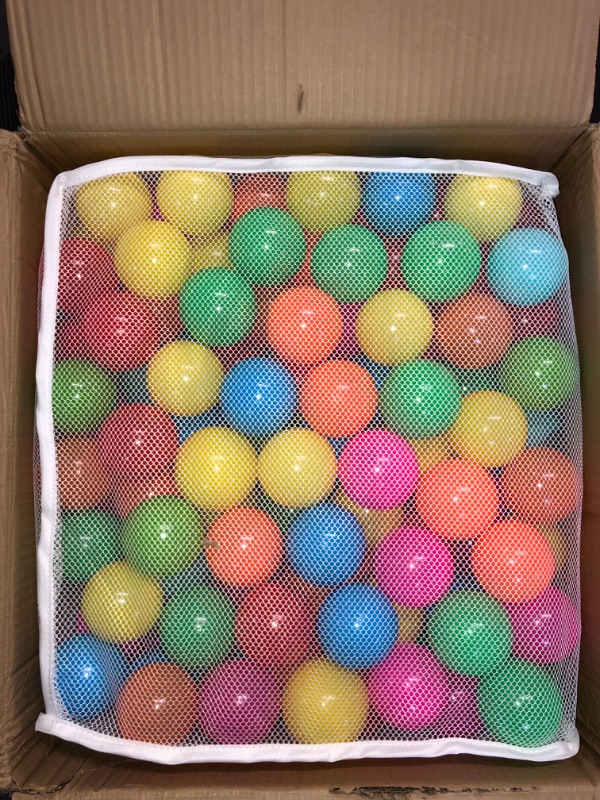 Photo 2 of  Crush-Proof Plastic Ball Pit Balls with Storage Bag Pack of 400 6 Bright Colors 400 Balls